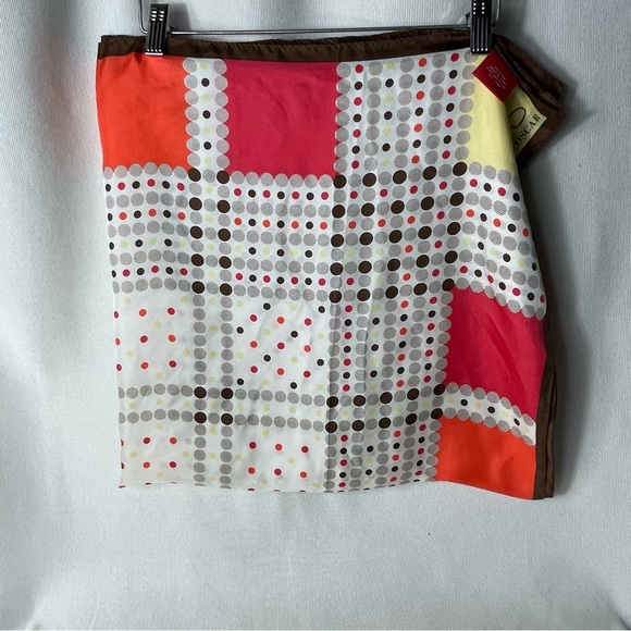 Oscar de la Renta Geometric and polkadot print Scarves & Wraps 100%Silk - Picture 6 of 13